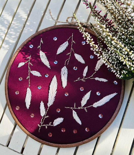 Handbestickterrahmen (Herbst in Bling Bling)
