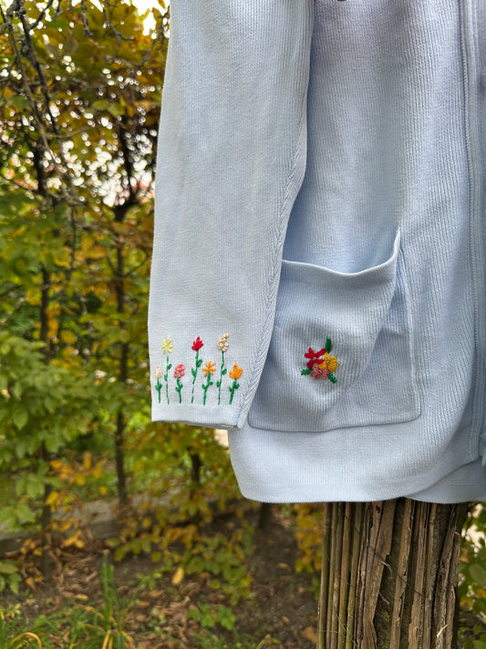 Blaue Cardigan